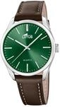 Lotus Herrenuhr Analog aus Edelstahl und Leder Braun Dunkel | Klassisch und Elegant,