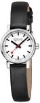 Mondaine Damen Armbanduhr evo2 Quarz 26mm mit schwarzem veganem...