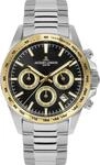 JACQUES LEMANS Analoge Herrenuhr Quarz mit Edelstahlarmband Mid-39591, Silber