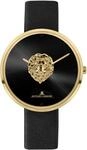 Jacques Lemans Damenarmbanduhr 1-2092F schwarzes Lederband
