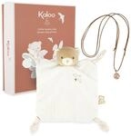 KALOO, Intemporel, Baby-Schmusetuch-Set Bola B&auml;r Creme, Ab Geburt | Bola-Kette aus