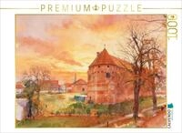 Puzzle &middot; Schloss Nyborg im Sonnenuntergang | Museums-Schloss in Nyborg &middot; 1000...