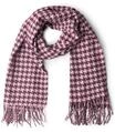 Street One Damen Schal mit Houndstoothmuster und Glitzer | rustic rouge A