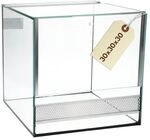 Terrarium 30x30x30 cm Schnecken Spinnen Amphibien Glas Terrarium Mit Bel&uuml;ftung