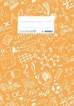 HERMA 19416 Heftumschlag A5 Schoolydoo Orange, Hefth&uuml;lle mit Beschriftungsetikett