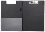 MAUL Schreibmappe A4 MAULpoly schwarz mit kr&auml;ftigem Metallclip | sicherer Halt f&uuml;r