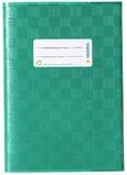 HERMA 7425 Heftumschlag A5 Bast Gr&uuml;n, Hefth&uuml;lle mit Beschriftungsetikett &