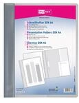 VELOFLEX - Schnellhefter DIN A4 PVC Grau | Mit glasklarem Vorderdeckel,