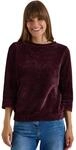 Damen 3/4-Arm Shirt aus Cord mit Boat Neck