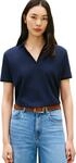 Tommy Hilfiger Damen Lyocell Pique Open-nk Ss Polo Ww0ww48720 S/S Poloshirt (1er