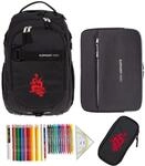 Elephant Schulrucksack Hero 4 Teile Set 12645 Black Dragon +rmlv | Schulrucksackset