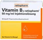 Vitamin B1-ratiopharm 50 mg/ml Injektionsl&ouml;sung, 5 St. Ampullen