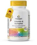 Vitamin B Komplex - 100 Tabletten - schluckfreundlich - hochdosiert - mit 200&mu;g
