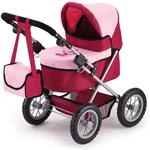 Bayer Design 13014 - Puppenwagen Trendy bordeaux, 67 x 41 x 67 cm | mit integriertem