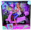 Simba 105730282 - Steffi Love Chic City Scooter, Steffi mit pinkfarbenem Roller, mit