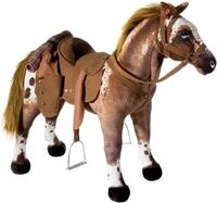 Heunec 723573 - Cowboy Pferd mit Sound 100 kg Tragkraft, Braun