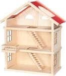 goki 51957 Puppenhaus aus Holz, 65 x 35 x 87,5 cm &ndash; gro&szlig;es Holzpuppenhaus, 3