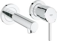 GROHE Concetto Badarmaturen (2-Loch-Waschtischbatterie, Wandmontage) chrom,...