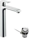 hansgrohe Waschtischarmatur Metris, Wasserhahn Bad mit Auslauf H&ouml;he 260 mm, mit