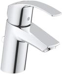 Grohe Eurosmart Badarmatur - Waschtischarmatur mit Zugstange, S-Size 32926002 Silber