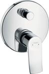 hansgrohe Metris Unterputz Wannenarmatur, f&uuml;r 2 Funktionen, Chrom