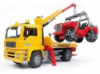 bruder 02750 - Man TGA Abschlepp-LKW mit Gel&auml;ndewagen - 1:16 Abschleppwagen,