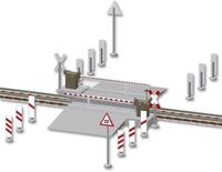 Viessmann 5104 - H0 Bahnschranke mit Behang, vollautomatisch