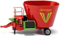 Siku 2450, Strautmann Futtermischwagen, 1:32, Metall/Kunststoff, Rot, Beweglicher
