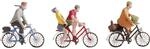 NOCH&reg; Fahrradfahrer, handkolorierte Figuren, ideal f&uuml;r Modellbahnen in Spur N