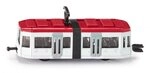 Siku 1011, Stra&szlig;enbahn, Metall/Kunststoff, Wei&szlig;/Rot, Standard Eisenbahnkupplungen