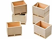 Kids Globe Kartoffelboxen aus Holz (Ma&szlig;stab 1:32, Holzspielzeug, Kartoffelboxen