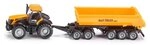 Siku 1858, JCB Traktor mit Dolly und Kippmulde, 1:87, Metall/Kunststoff, Gelb,