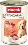 animonda GranCarno Hunde Nassfutter mit Rind + Huhn (6 x 400g), Welpenfutter nass
