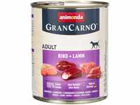 animonda Gran Carno adult Hundefutter, Nassfutter für erwachsene Hunde, Rind + Lamm,