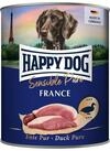 Happy Dog Sensible Pure France (Ente) 6 x 800 g | Monoprotein-Nassfutter mit 70 %