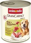 animonda GranCarno Hunde Nassfutter mit Rind + Kaninchen mit Kr&auml;utern (6 x 800 g),