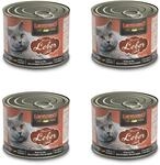 Leonardo Nassfutter [4x200g Leber] | Getreidefreies Nassfutter f&uuml;r Katzen 