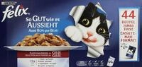 Felix Katzennassfutter in Gelee (mit Huhn, Rind, Kaninchen, Lamm) 44 x 100g