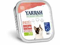 Yarrah Bio Katze Schale Pastete getreidefrei Lachs (2 x 100 gr)