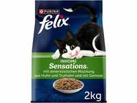 FELIX Inhome Sensations Katzenfutter trocken für Hauskatzen, mit Huhn & Gemüse, 6er
