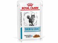 Royal Canin Veterinary Diet Feline Skin & Coat | 12 x 85 g | Nassfutter für