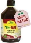 Fit-BARF Futter-&Ouml;l f&uuml;r Hunde & Katzen 500ml - Kaltgepresstes Lein&ouml;l, Essentielle