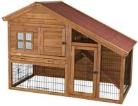 Trixie 62335 natura Kleintierstall mit Freilaufgehege, 151 &times; 107 &times; 80 cm, braun