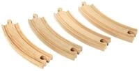 BRIO World 1/1 Gebogene Gleise - 4 Teile - Spielzeug ab 3 Jahre | Schienenset, BRIO