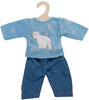 Heless 2934 - Bekleidungs-Set für Puppen, 2 teilig, Pullover Eisbär mit Jeans,