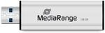 MediaRange &ndash; USB-Stick USB 3.2 Gen 1 128GB, Silber | mit Schiebemechanismus |...
