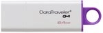 Kingston DataTraveler G4 - DTIG4/64GB Speicherstick USB 3.0, wei&szlig;/lila