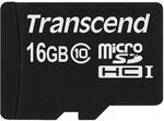 Transcend 16GB microSDXC/SDHC Class 10 (Premium) with Adapter