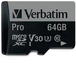 Verbatim Pro U3 Micro-SDHC-Karte 64GB - SD-Karte - Geeignet f&uuml;r...