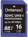 Intenso Professional SDHC UHS-I Class 10, U3, V30 16GB Speicherkarte (bis zu 100